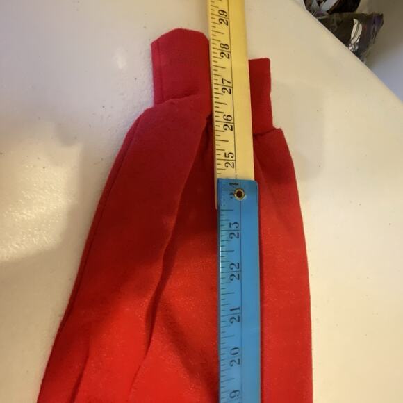 Vintage 90s Ugly Christmas Tree Bears Sweater Holiday Women 1X Fleece VNeck Red - Picture 3 of 5